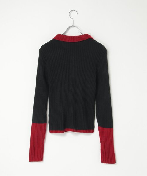 VENCEEXCHANGE(ヴァンスエクスチェンジ)の「バルキー7G配色ポロカーディガン(カーディガン/ボレロ・レディース・ブラック/ブラウン/グレー・FREE)」の18枚目の写真