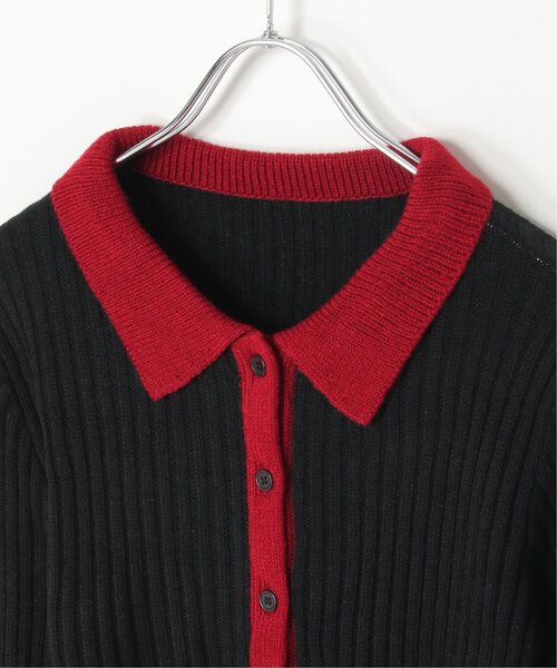 VENCEEXCHANGE(ヴァンスエクスチェンジ)の「バルキー7G配色ポロカーディガン(カーディガン/ボレロ・レディース・ブラック/ブラウン/グレー・FREE)」の22枚目の写真