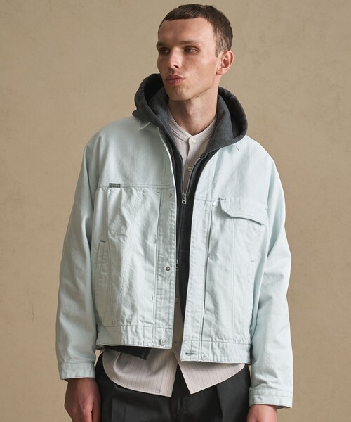 PUBLIC TOKYO(パブリックトウキョウ)の「SHIOTA×PUBLIC TOKYO 3rdツイストデニムジャケット(ブルゾン・メンズ・サックスブルー/ネイビー/ダークインディゴブルー/ブラック・3/2/1)」の6枚目の写真