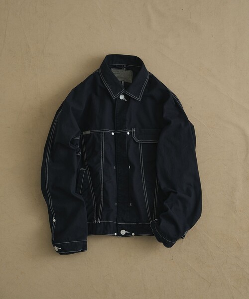 PUBLIC TOKYO(パブリックトウキョウ)の「SHIOTA×PUBLIC TOKYO 3rdツイストデニムジャケット(ブルゾン・メンズ・サックスブルー/ネイビー/ダークインディゴブルー/ブラック・3/2/1)」の22枚目の写真
