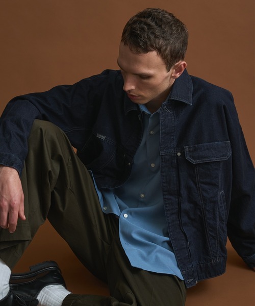 PUBLIC TOKYO(パブリックトウキョウ)の「SHIOTA×PUBLIC TOKYO 3rdツイストデニムジャケット(ブルゾン・メンズ・サックスブルー/ネイビー/ダークインディゴブルー/ブラック・3/2/1)」の4枚目の写真