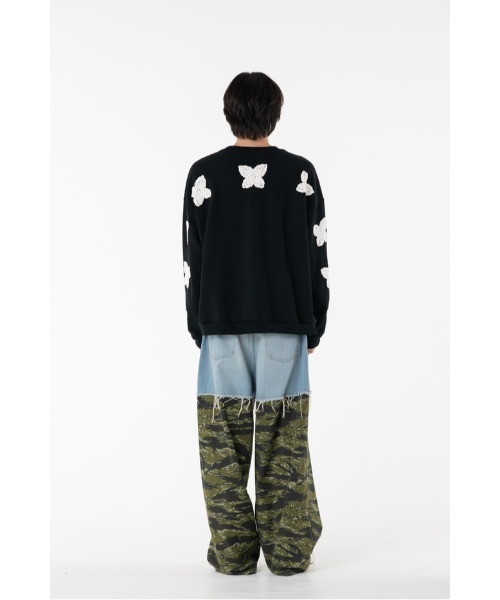 DISCOVERED（ディスカバード）の「BUTTERFLY CROCHET SWEAT（スウェット・メンズ・グレー/ブラック・SMALL/LARGE）」の10枚目の写真