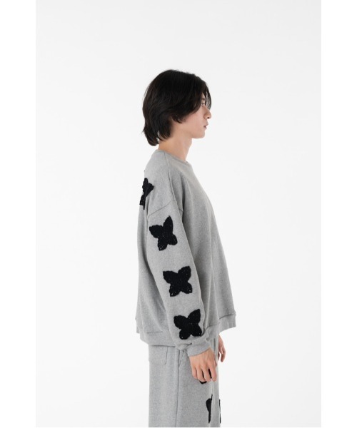 DISCOVERED（ディスカバード）の「BUTTERFLY CROCHET SWEAT（スウェット・メンズ・グレー/ブラック・SMALL/LARGE）」の12枚目の写真