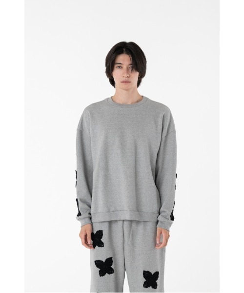 DISCOVERED（ディスカバード）の「BUTTERFLY CROCHET SWEAT（スウェット・メンズ・グレー/ブラック・SMALL/LARGE）」の11枚目の写真