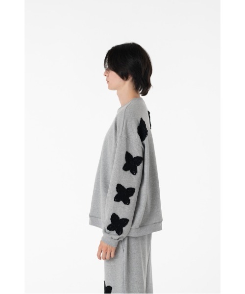DISCOVERED（ディスカバード）の「BUTTERFLY CROCHET SWEAT（スウェット・メンズ・グレー/ブラック・SMALL/LARGE）」の13枚目の写真
