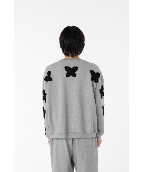 DISCOVERED（ディスカバード）の「BUTTERFLY CROCHET SWEAT（スウェット・メンズ・グレー/ブラック・SMALL/LARGE）」の14枚目の写真