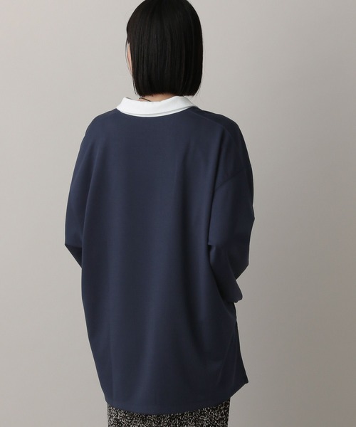 A part by（アパートバイ）の「ラガーシャツ（Tシャツ/カットソー・レディース・ネイビー/キャメル・FREE）」の8枚目の写真