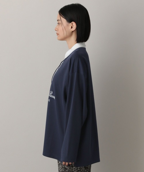 A part by（アパートバイ）の「ラガーシャツ（Tシャツ/カットソー・レディース・ネイビー/キャメル・FREE）」の10枚目の写真