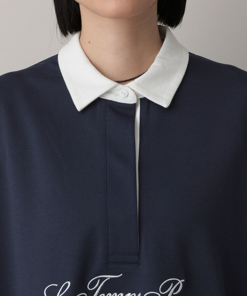 A part by（アパートバイ）の「ラガーシャツ（Tシャツ/カットソー・レディース・ネイビー/キャメル・FREE）」の12枚目の写真