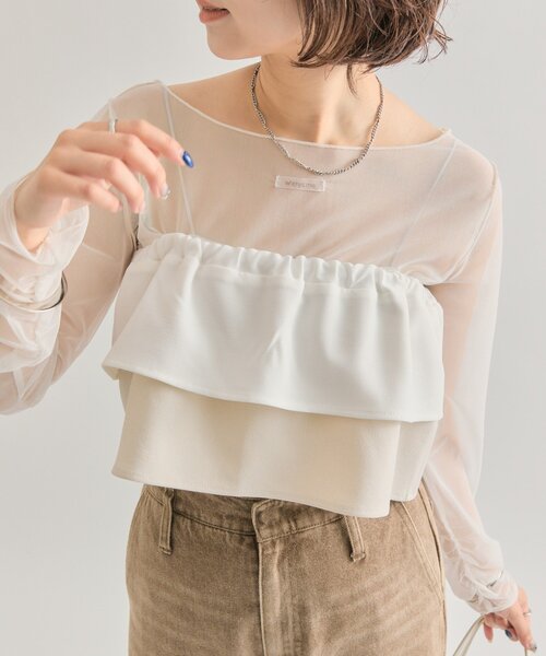 mystic（ミスティック）の「レイヤードベルト（ベルト・レディース・アイボリー/グレー・ONE SIZE）」の2枚目の写真