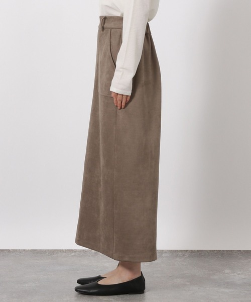 LAKOLE（ラコレ）の「＜着丈が選べる＞スエードポンチベイカースカート / 602341（スカート・レディース・モカ/カーキ/グレー・MEDIUM/LARGE）」の10枚目の写真