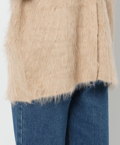 mysty woman（ミスティウーマン）の「接結シャギーニットカーディガン 603611（カーディガン/ボレロ・レディース・ベージュ/グレー/アイボリー・FREE）」の13枚目の写真