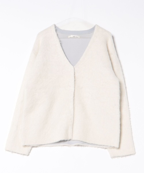 mysty woman（ミスティウーマン）の「接結シャギーニットカーディガン 603611（カーディガン/ボレロ・レディース・ベージュ/グレー/アイボリー・FREE）」の18枚目の写真