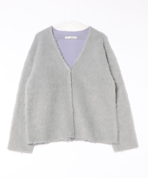 mysty woman（ミスティウーマン）の「接結シャギーニットカーディガン 603611（カーディガン/ボレロ・レディース・ベージュ/グレー/アイボリー・FREE）」の17枚目の写真