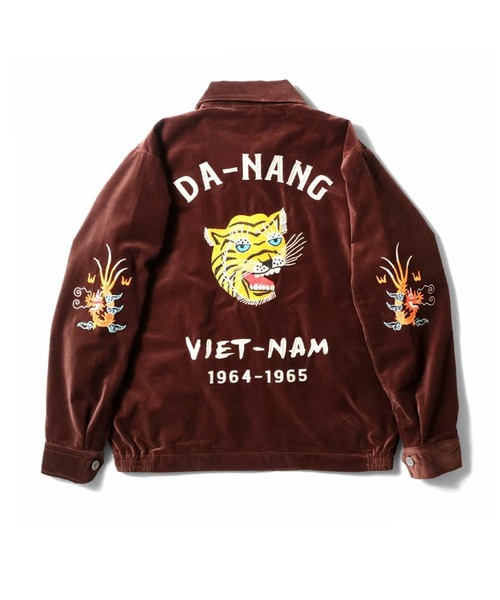 HOUSTON(ヒューストン)の「HOUSTON ヒューストン COTTON VELVETEEN VIETNAM JACKET コットン 別珍 虎 地図柄 刺繍 ベトナムジャケット/ベトジャン(ブルゾン・メンズ・ネイビー/マスタード/ブラウン/グリーン/ブラック系その他/ブラック・M/L/XL)」の22枚目の写真
