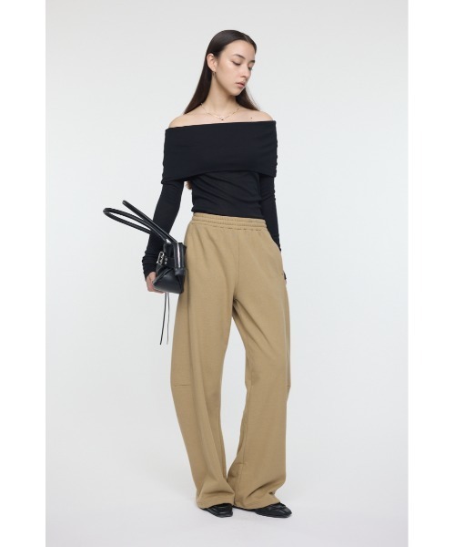 MOUSSY(マウジー)の「【再入荷&新色登場】CURVE LINE SWEAT PANTS / カーブラインスウェット(スウェットパンツ・レディース・杢グレー/ライトブラック/ベージュ・2/1)」の21枚目の写真