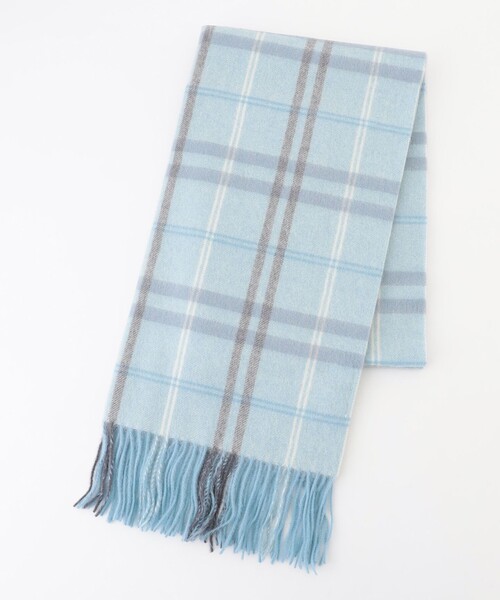 ANY（エニィ）の「ウールマフラー（マフラー・レディース・スカイブルー系3/ライトイエロー系3/レッド系3/アイボリー系3・F）」の2枚目の写真