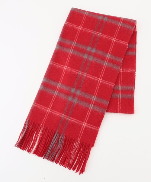 ANY（エニィ）の「ウールマフラー（マフラー・レディース・スカイブルー系3/ライトイエロー系3/レッド系3/アイボリー系3・F）」の4枚目の写真