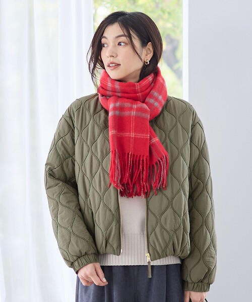 ANY（エニィ）の「ウールマフラー（マフラー・レディース・スカイブルー系3/ライトイエロー系3/レッド系3/アイボリー系3・F）」の8枚目の写真