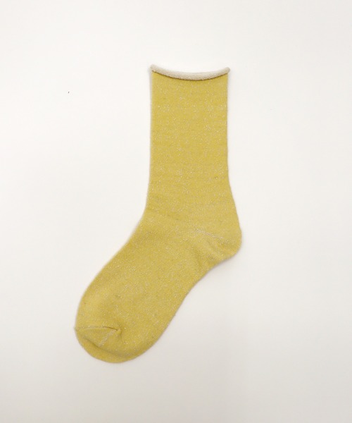 TAWARA（タワラ）の「【1P】肌側シルク ゴムなしクルーソックス（ソックス/靴下・レディース・ブラウン/レンガ/イエロー/ブルー・S）」の10枚目の写真