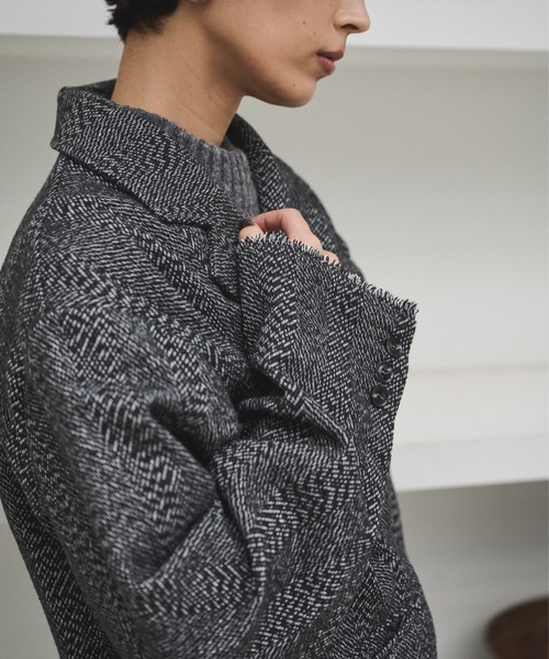 AIC.（エーアイシー）の「アシンメトリーツイードテーラードジャケット/セットアップ可能（テーラードジャケット・レディース・ブラウン/ブラック・FREE）」の21枚目の写真