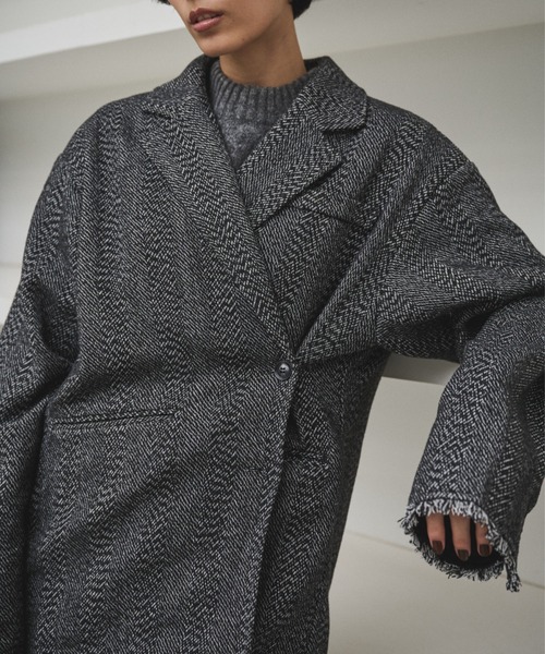 AIC.（エーアイシー）の「アシンメトリーツイードテーラードジャケット/セットアップ可能（テーラードジャケット・レディース・ブラウン/ブラック・FREE）」の22枚目の写真