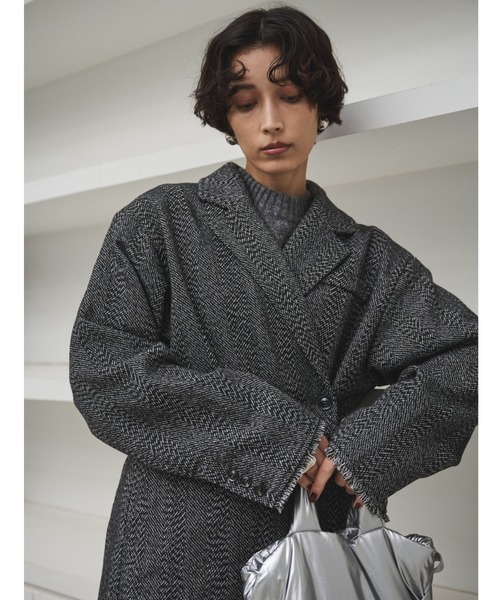 AIC.（エーアイシー）の「アシンメトリーツイードテーラードジャケット/セットアップ可能（テーラードジャケット・レディース・ブラウン/ブラック・FREE）」の20枚目の写真