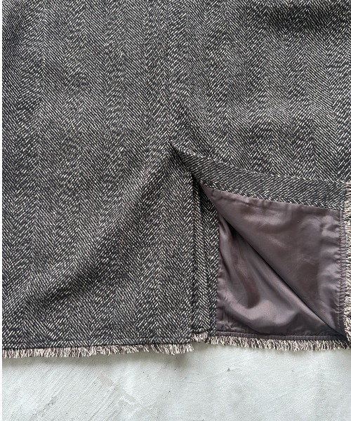 AIC.（エーアイシー）の「アシンメトリーツイードテーラードジャケット/セットアップ可能（テーラードジャケット・レディース・ブラウン/ブラック・FREE）」の4枚目の写真