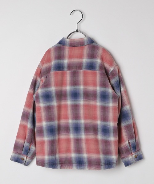 BAYFLOW（ベイフロー）の「[軽くて柔らか♪]ヴィンテージボアシャツ(KIDS)（シャツ/ブラウス・キッズ・ブルー/レッド・110cm/120cm/130cm/140cm/150cm）」の3枚目の写真