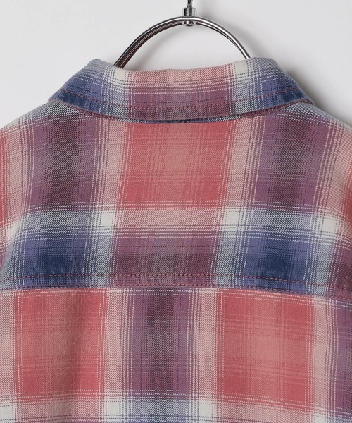 BAYFLOW（ベイフロー）の「[軽くて柔らか♪]ヴィンテージボアシャツ(KIDS)（シャツ/ブラウス・キッズ・ブルー/レッド・110cm/120cm/130cm/140cm/150cm）」の9枚目の写真