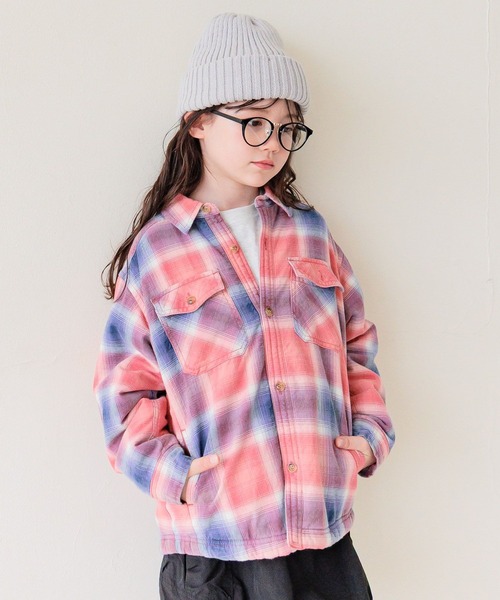 BAYFLOW（ベイフロー）の「[軽くて柔らか♪]ヴィンテージボアシャツ(KIDS)（シャツ/ブラウス・キッズ・ブルー/レッド・110cm/120cm/130cm/140cm/150cm）」の16枚目の写真