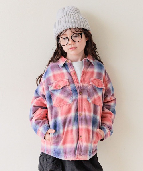 BAYFLOW（ベイフロー）の「[軽くて柔らか♪]ヴィンテージボアシャツ(KIDS)（シャツ/ブラウス・キッズ・ブルー/レッド・110cm/120cm/130cm/140cm/150cm）」の17枚目の写真