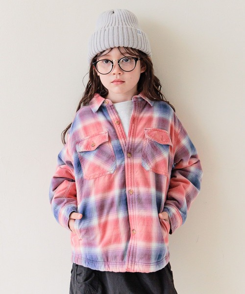 BAYFLOW（ベイフロー）の「[軽くて柔らか♪]ヴィンテージボアシャツ(KIDS)（シャツ/ブラウス・キッズ・ブルー/レッド・110cm/120cm/130cm/140cm/150cm）」の19枚目の写真