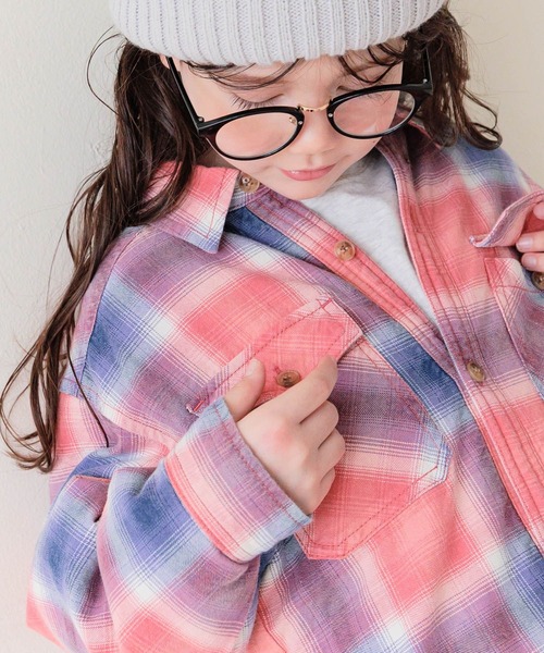 BAYFLOW（ベイフロー）の「[軽くて柔らか♪]ヴィンテージボアシャツ(KIDS)（シャツ/ブラウス・キッズ・ブルー/レッド・110cm/120cm/130cm/140cm/150cm）」の20枚目の写真