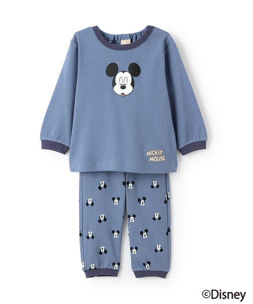 petit main（プティマイン）の「【Disney】スムース長袖パジャマ（ルームウェア/パジャマ・キッズ・アイボリー/ブルー・100cm/130cm/120cm/80ｃｍ/90cm/110cm）」の2枚目の写真