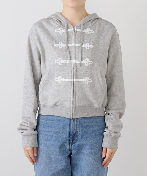 U by SPICK&SPAN(ユーバイスピックアンドスパン)の「OPEN YY/オープンワイワイ LOOP BUTTON EFFECT HOODIE(パーカー・レディース・ライトグレー・MEDIUM)」の10枚目の写真