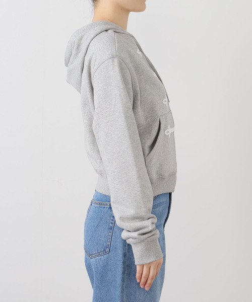 U by SPICK&SPAN(ユーバイスピックアンドスパン)の「OPEN YY/オープンワイワイ LOOP BUTTON EFFECT HOODIE(パーカー・レディース・ライトグレー・MEDIUM)」の4枚目の写真