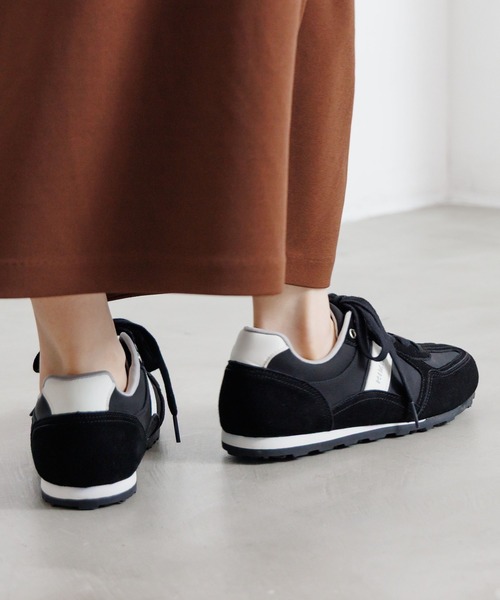 HIMIKO】フラットスエードコンビスニーカー/657302（スニーカー