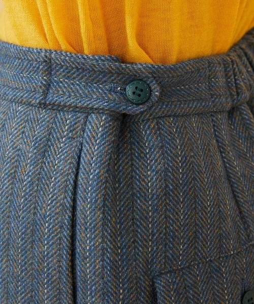 Jocomomola(ホコモモラ)の「Huellas de aves へリンボーンワイドストレートパンツ(その他パンツ・レディース・ブルー/ベージュ・40/42)」の11枚目の写真