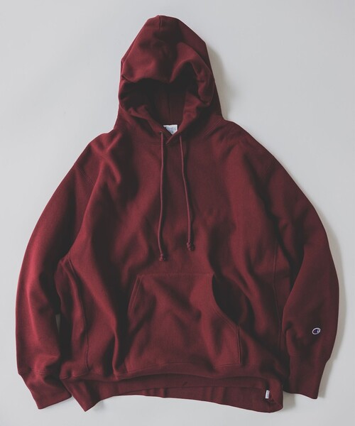 MIN-NANO（ミンナノ）の「【別注】Champion × MIN-NANO / スウェット フーディー（スウェット・メンズ・ワイン/グレー/ブラック系その他4・XX-LARGE/X-LARGE/MEDIUM/LARGE/SMALL）」の3枚目の写真