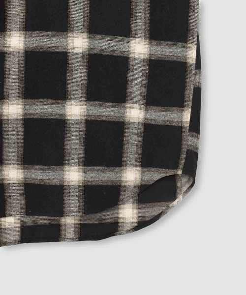 NAVY（ネイビー）の「nAvy ハーフZIPオンブレチェックネルシャツ（シャツ/ブラウス・メンズ・ブラウン/ブラック/ネイビー・XL/L/M/S）」の6枚目の写真