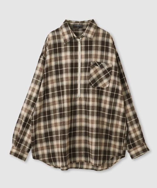 NAVY（ネイビー）の「nAvy ハーフZIPオンブレチェックネルシャツ（シャツ/ブラウス・メンズ・ブラウン/ブラック/ネイビー・XL/L/M/S）」の19枚目の写真