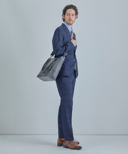 MEN'S BIGI(メンズビギ)の「【SEEKER/シーカー】別注 ムラレザー2wayトート&ショルダーバッグ(トートバッグ・メンズ・グレー/キャメル/ブラック・FREE)」の5枚目の写真