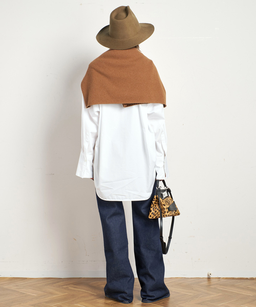 AP STUDIO（エーピーストゥディオ）の「スーピマコットンシャツ（シャツ/ブラウス・レディース・ホワイト/サックスブルー・FREE）」の12枚目の写真