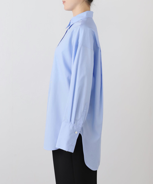 AP STUDIO（エーピーストゥディオ）の「スーピマコットンシャツ（シャツ/ブラウス・レディース・ホワイト/サックスブルー・FREE）」の20枚目の写真