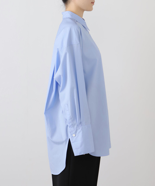 AP STUDIO（エーピーストゥディオ）の「スーピマコットンシャツ（シャツ/ブラウス・レディース・ホワイト/サックスブルー・FREE）」の22枚目の写真