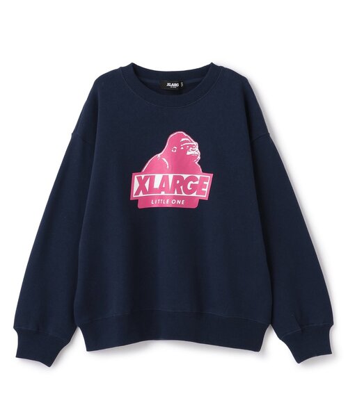 XLARGE KIDS(エクストララージキッズ)の「スランテッドOGトレーナー(スウェット・キッズ・トップグレー/ネイビー/ブラック/オレンジ・140cm/100cm/110cm/120cm/90cm/80cm/130cm)」の4枚目の写真