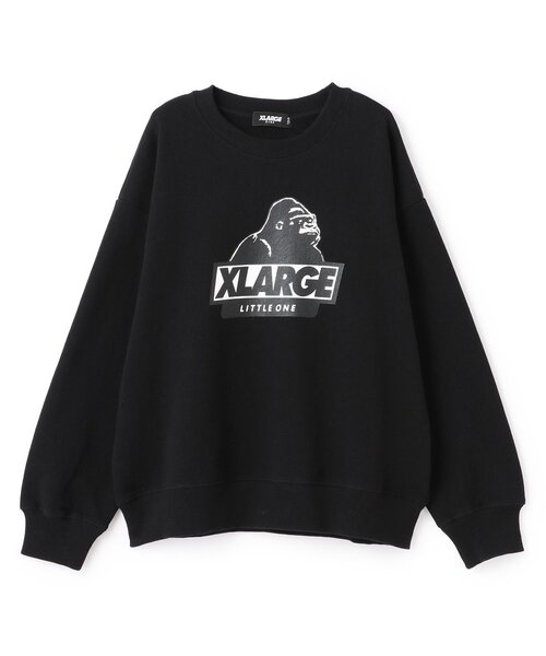 XLARGE KIDS(エクストララージキッズ)の「スランテッドOGトレーナー(スウェット・キッズ・トップグレー/ネイビー/ブラック/オレンジ・140cm/100cm/110cm/120cm/90cm/80cm/130cm)」の2枚目の写真
