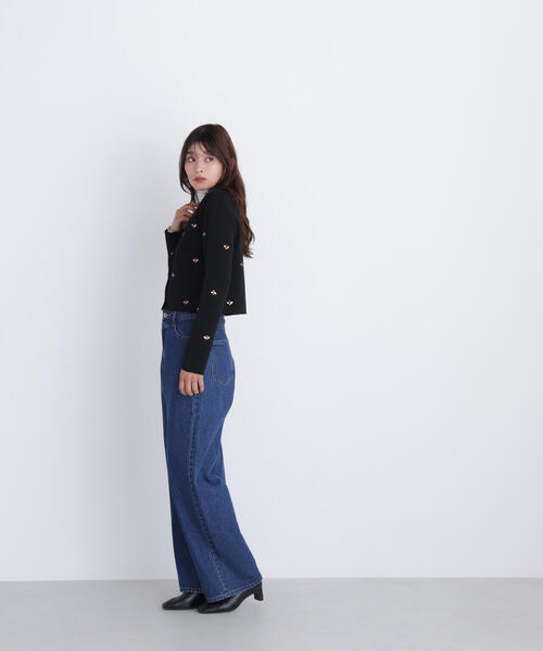 NATURAL BEAUTY BASIC(ナチュラルビューティーベーシック)の「◇ビジューニットジャケット(カーディガン/ボレロ・レディース・ブルー/オフホワイト/ブラック・FREE)」の9枚目の写真
