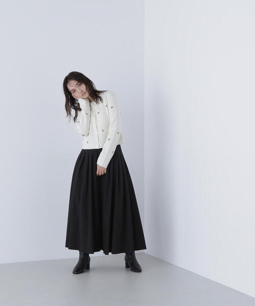 NATURAL BEAUTY BASIC（ナチュラルビューティーベーシック）の「◇ビジューニットジャケット（カーディガン/ボレロ・レディース・ブルー/オフホワイト/ブラック・FREE）」の20枚目の写真